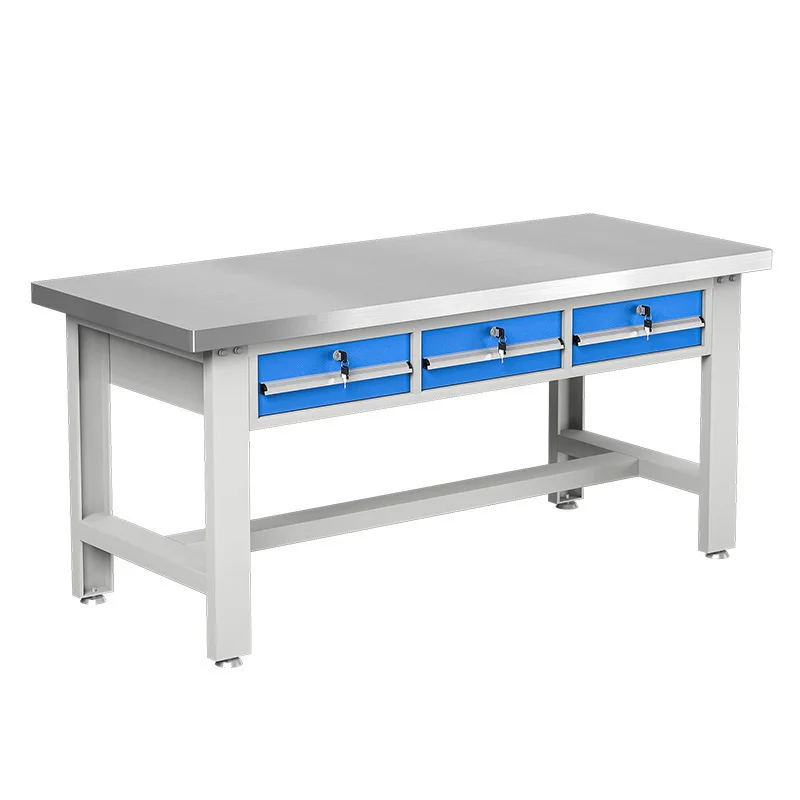 

Heavy duty stainless steel workbench assembly maintenance inspection console