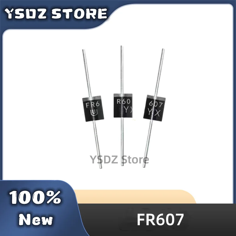 20~100PCS/LOT FR607 6A 1000V Fast Recovery Diodes New R-6 fr607
