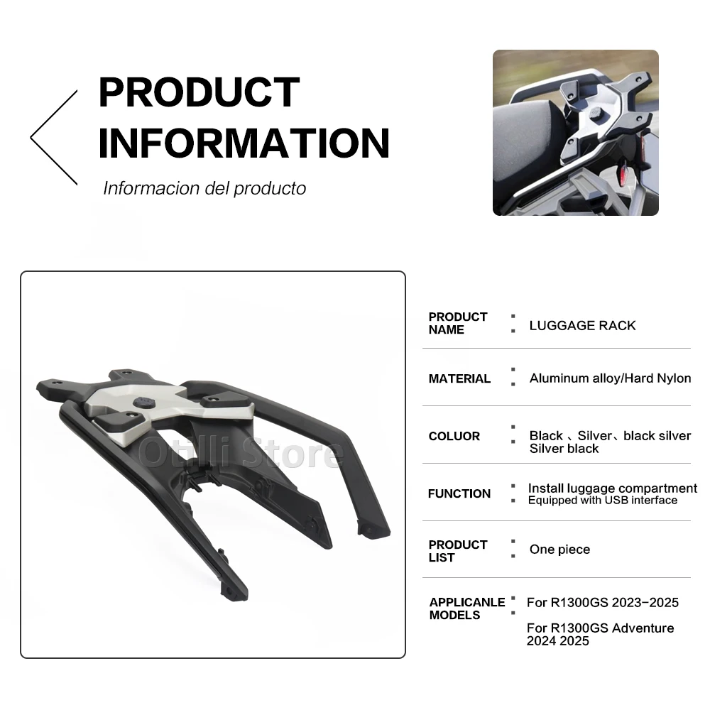 Accesorios para motocicleta, portaequipajes trasero, soporte para pasajero, estante para BMW R1300GS GS1300 R 1300 GS 2023 2024 2025