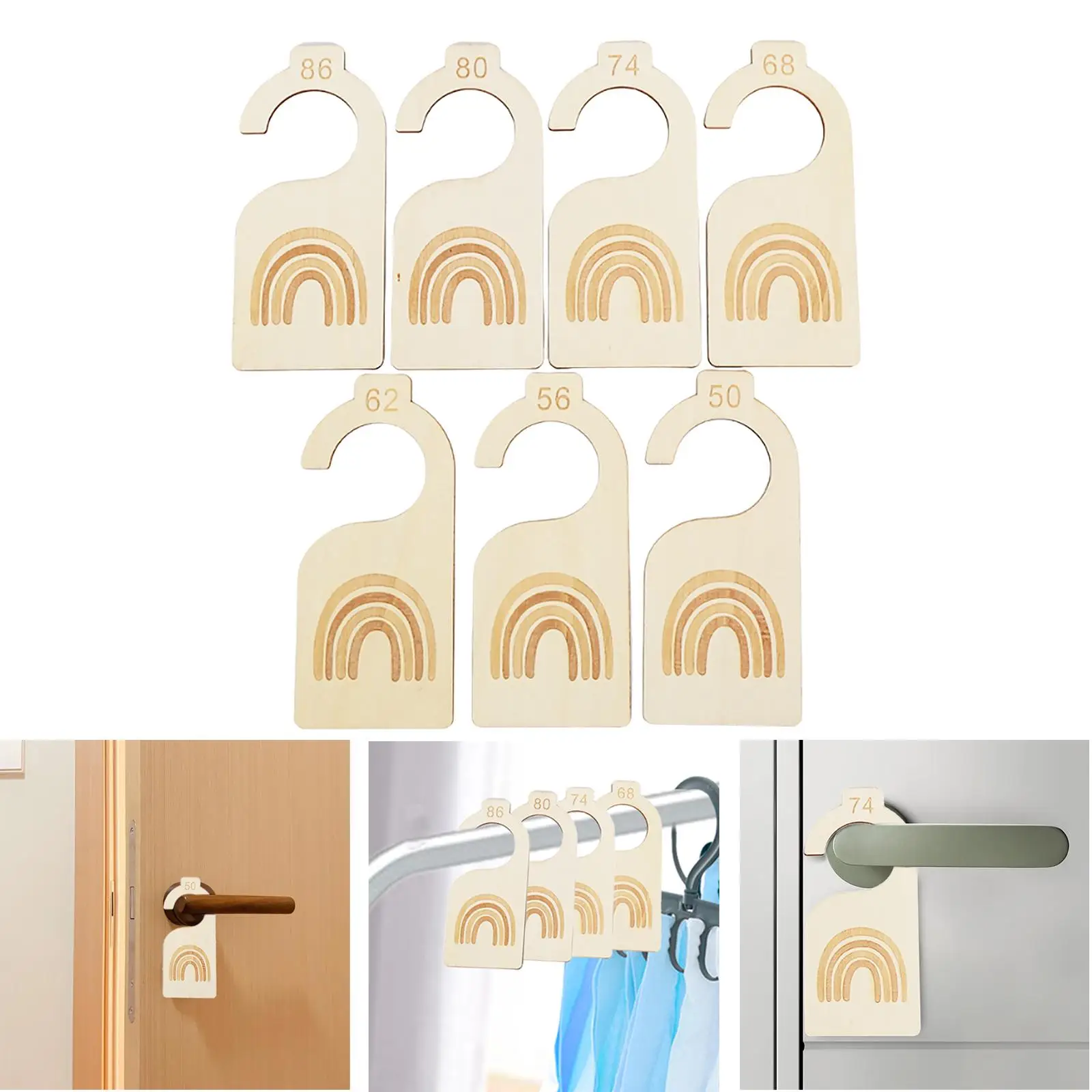 7Pcs Baby Clothes Size Hanger Organizer Nursery Hanger Organizers for Closet