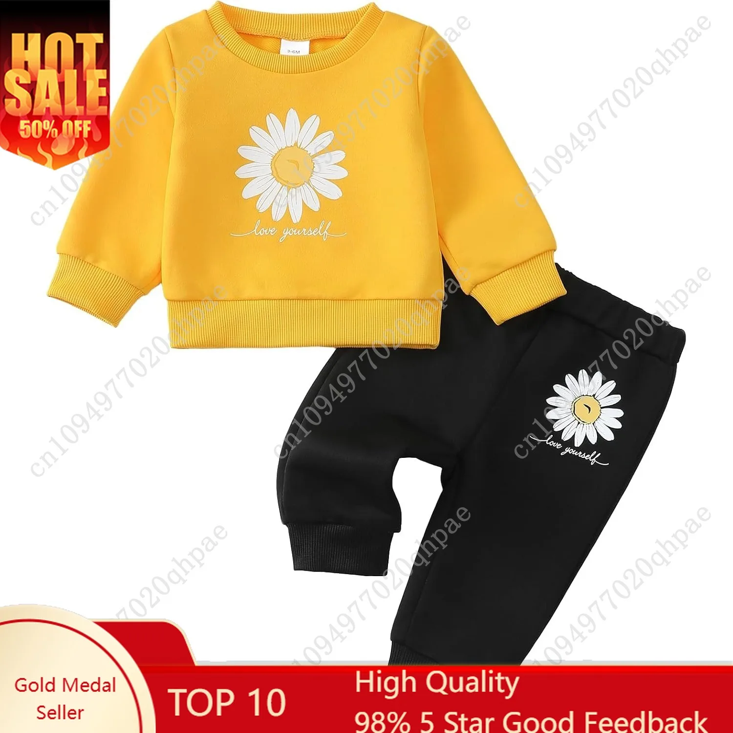 

Saeaby Toddler Baby Girl Clothes Infant Girls Outfits Fall/Winter Sweatsuit Cute Sweatshirts Jogger Pants Girl Clothing Sets