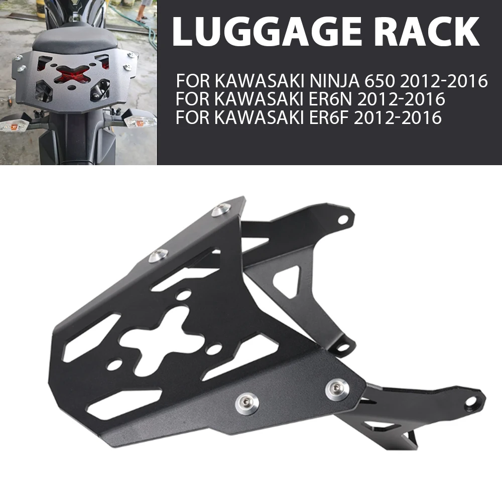 For Kawasaki Ninja 650 ER6N ER6F EX650 ER-6N Motorcycle Accessories Rear Luggage Rack Carrier Rack Shelf Top Box Holder Support