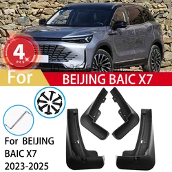 For BEIJING BAIC X75 X7 2024 2025 Mud Flaps Guards Front Rear Fender MudFlaps Car Mudguards Styling ABS Auto Accessories