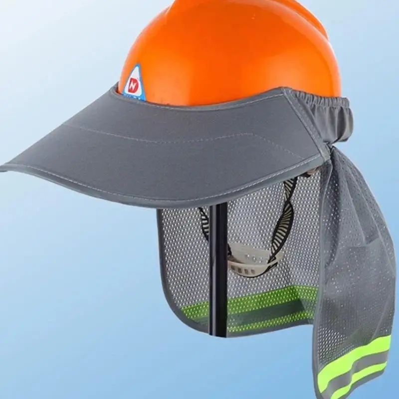 Summer Sun Shade Safety Hard Hat Neck Shield Helmets Reflective Hat Brim Reflective Cap Cover For Construction WorkersHot Sale
