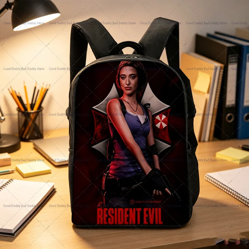 Residents Evil Requiem Backpack 3D Print Game Kennedy School Bookbag Casual Travel Laptop Rucksack Durable Polyester Daypack view 2