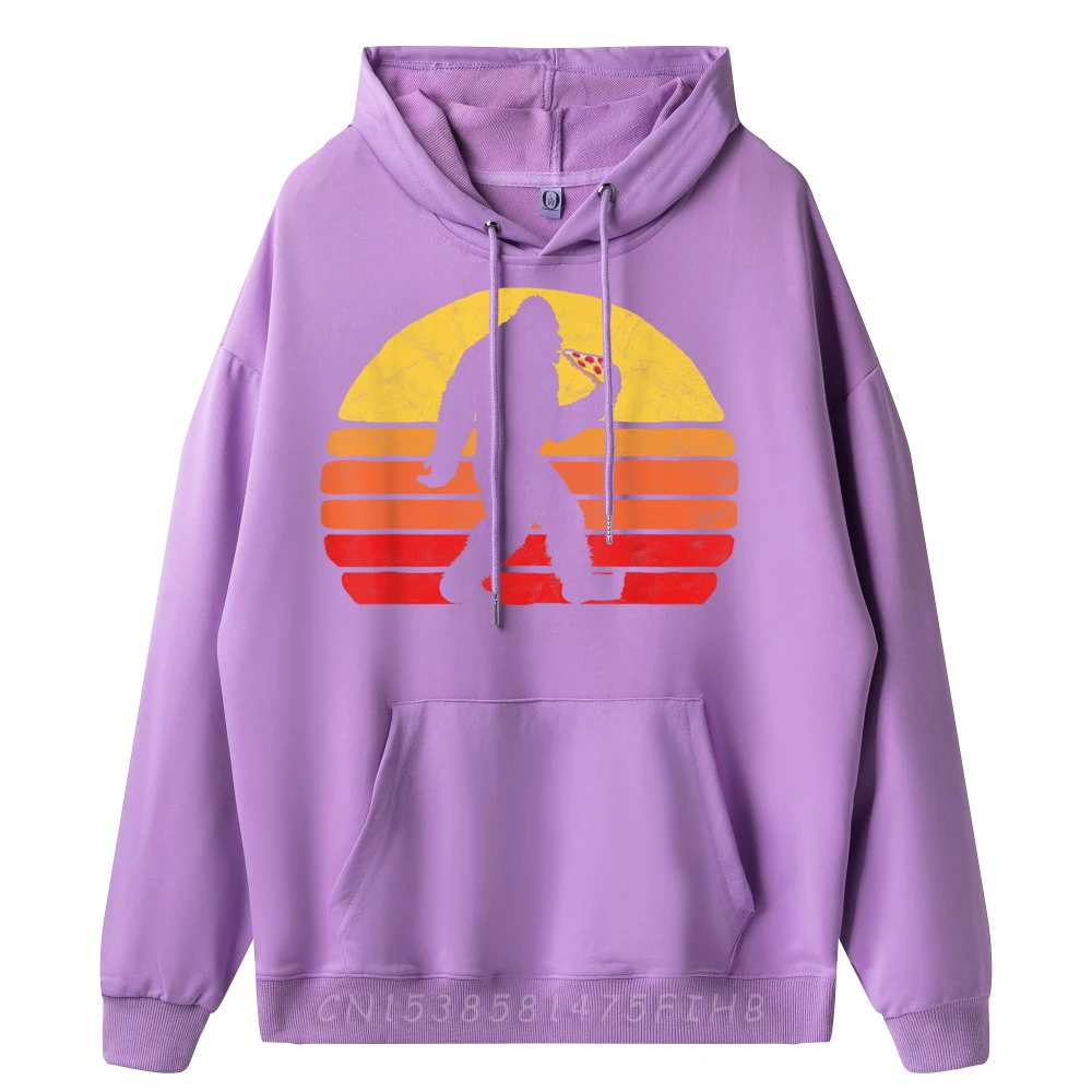 Sasquatch And Pizza! Funny Eating Male Newest Summer Sweatshirt O-Neck Summer Hoodies Street Long Sleeve Hoodies