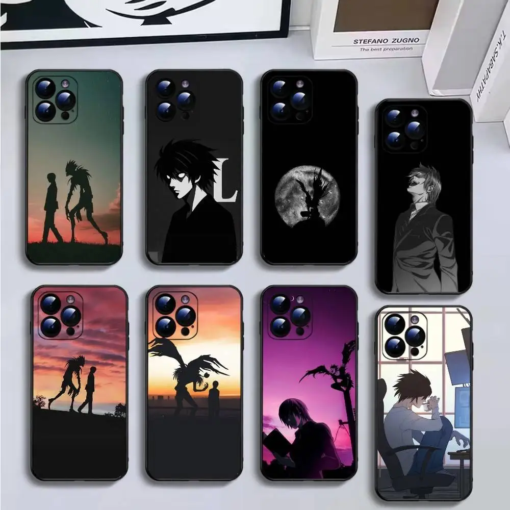 

GIRL D-Death Note Phone Case For iPhone16,15,14,13,12,11 Plus,Pro Max,XS,X,XR,SE,Mini,8,7,Soft Black Cover
