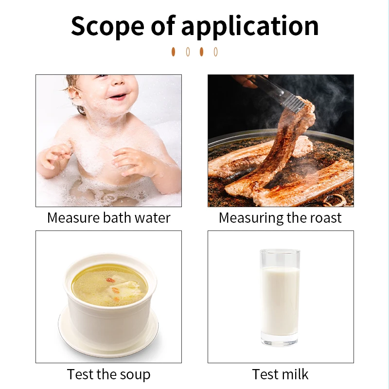 LUXIANZI TP300 Digital Food Thermometer with probe For Meat/BBQ/Milk/drinks Cooking Food Oven Kitchen Electronic Thermometer