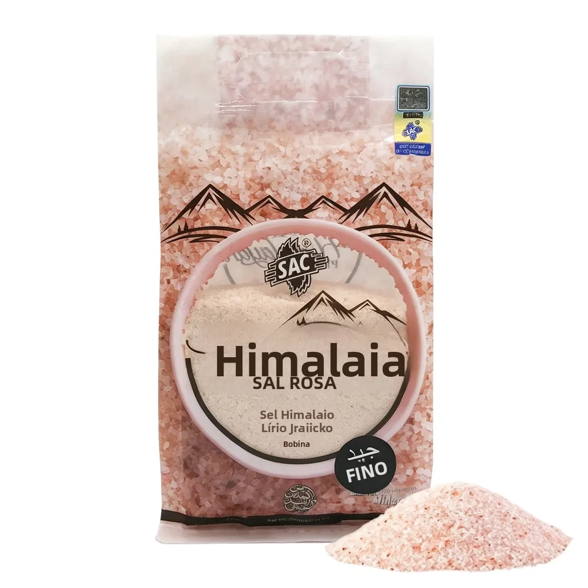 ヒマラヤピンクソルトバスソルト微粒子、500g（1763オンス）再封可能袋、多用途