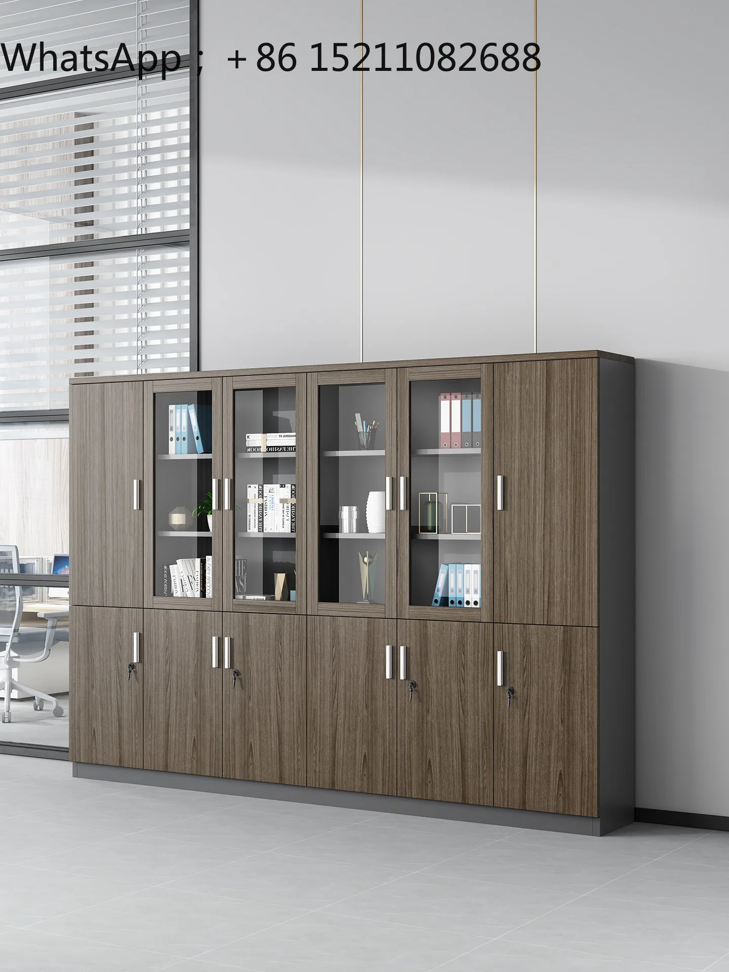 SCY Locked File Cabinet Wooden Simple Modern File Cabinet Data Locker Office
