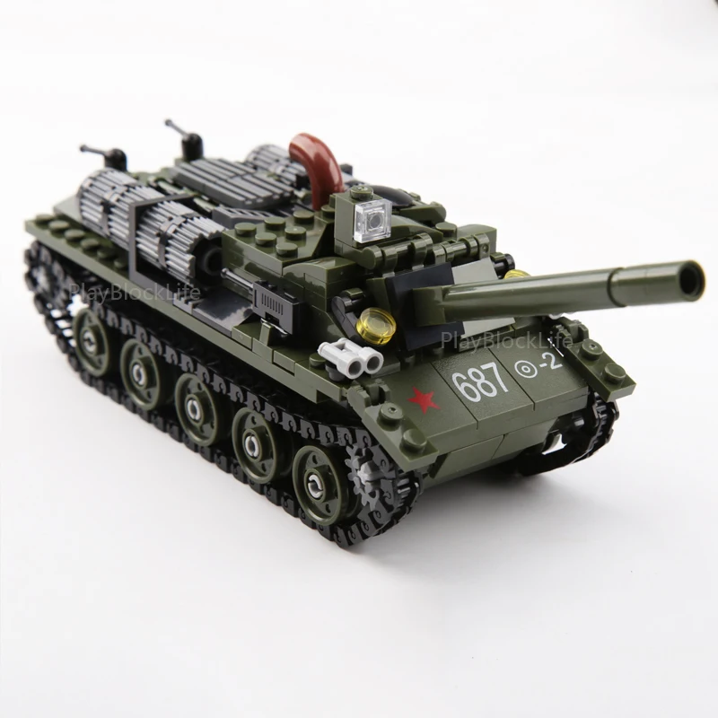 

WW2 Military Series SU-85 Tank Collection Model Building Blocks Bricks Toys Gifts