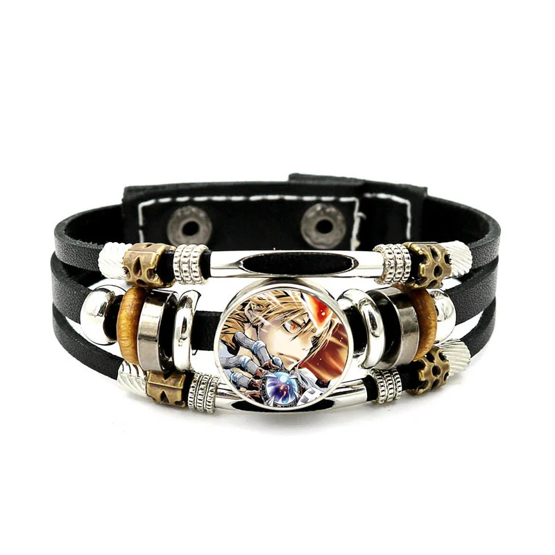 Neuer HITMAN REBORN! Tsuna Sawada Gokudera Hayato Armband mit hochwertigem Anime-Druck, vielseitiges, schlichtes Retro-Armband für Studenten. – Detail 3