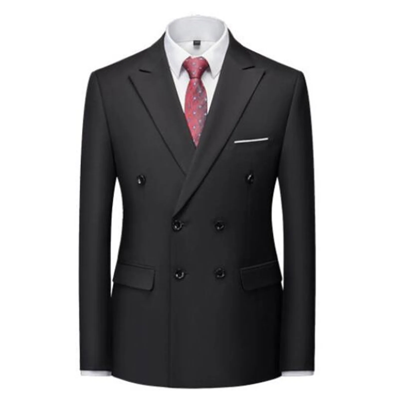 

2 Piece Blazer Coat And Pants Men Suit Jackets with Pockets Male Slim Fit Blazer Suit Luxury Business Man Formal Wedding Suit