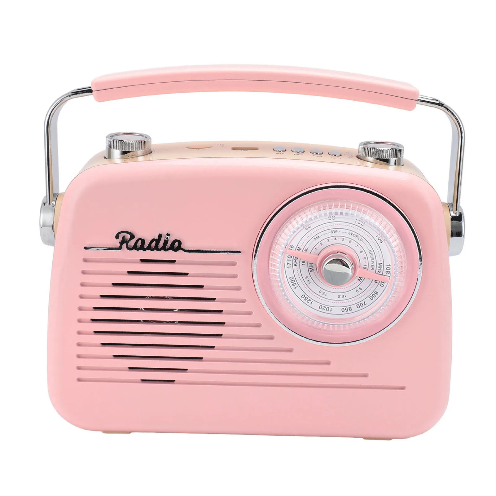 Altoparlante ZK20 Portatile Versatile Connessione affidabile FM AM SW Mini altoparlante USB per interni ed esterni Spina europea rosa 220V