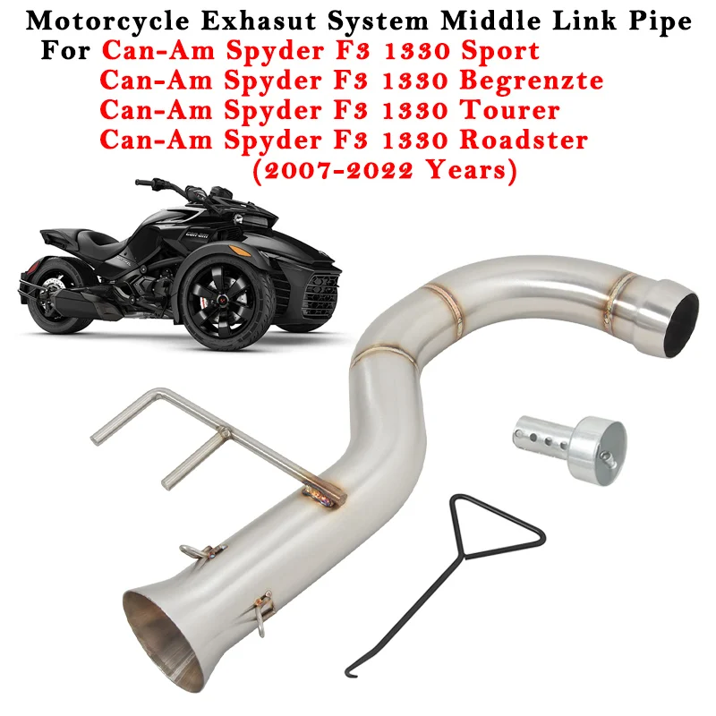 For Can-Am Spyder F3 1330 Sport Begrenzte Tourer Roadster Motorcycle Exhaust System Modified Mid Link Pipe