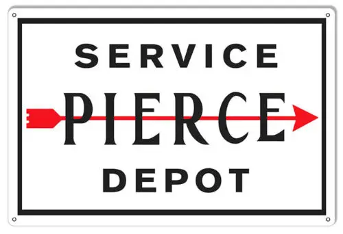 Reproduction Pierce Service Depot Gas Station Metal Sign 12x18