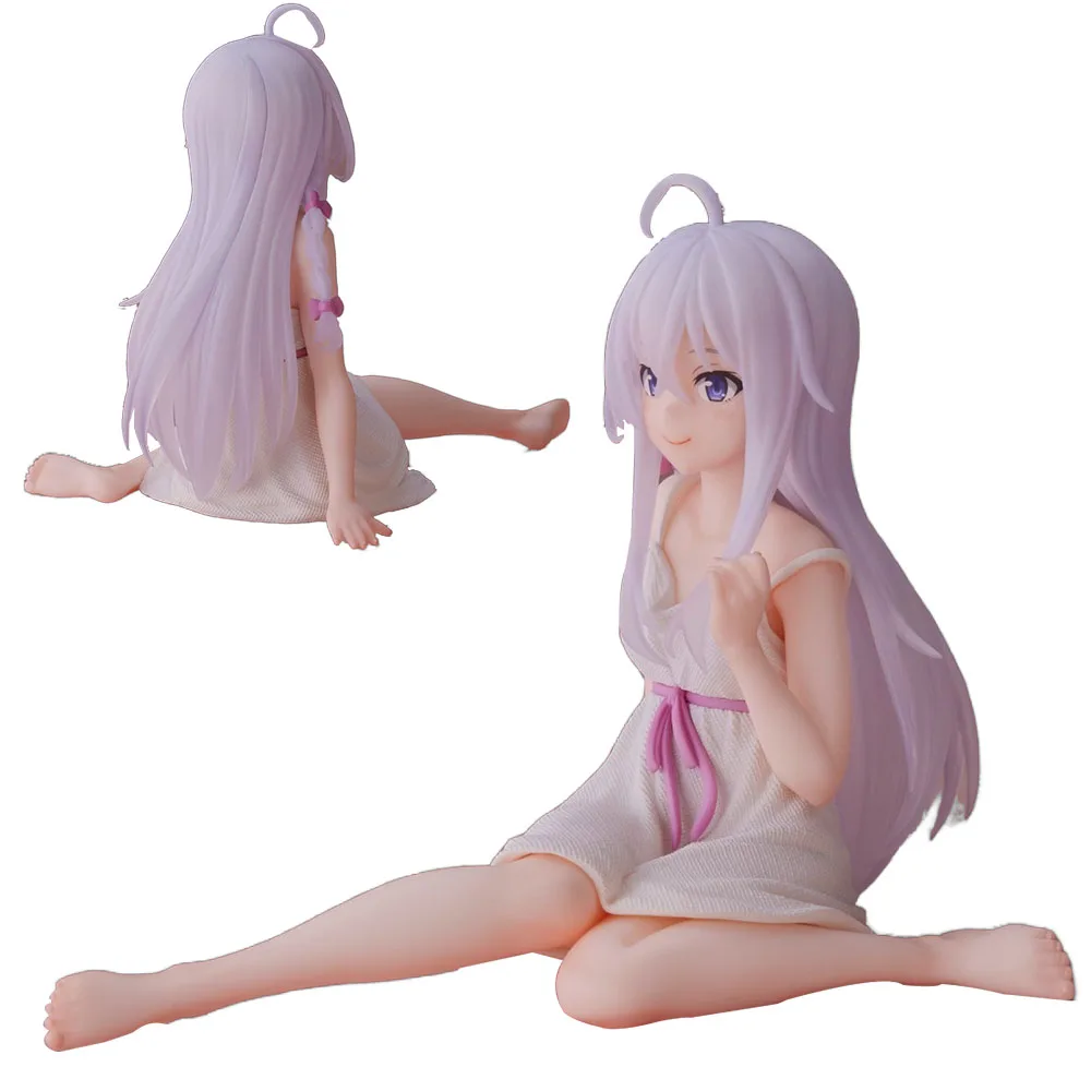 9CM Anime Majo Keine Tabitabi Elaina Figur Pyjamas Sitzhaltung Action Animation Modell Spielzeug Geschenk Sammlung Dekoration Ornamente
