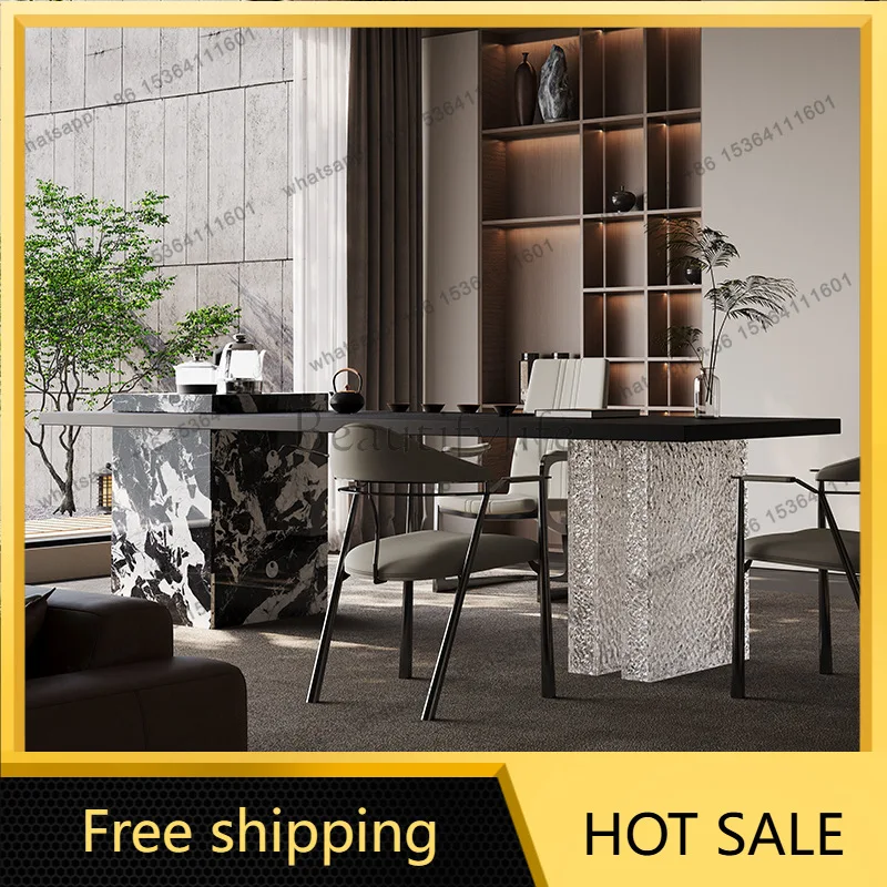 Factory Direct Sales Light Luxury Modern Advanced Sense Slate Tea Table Household High-end Tea Table
