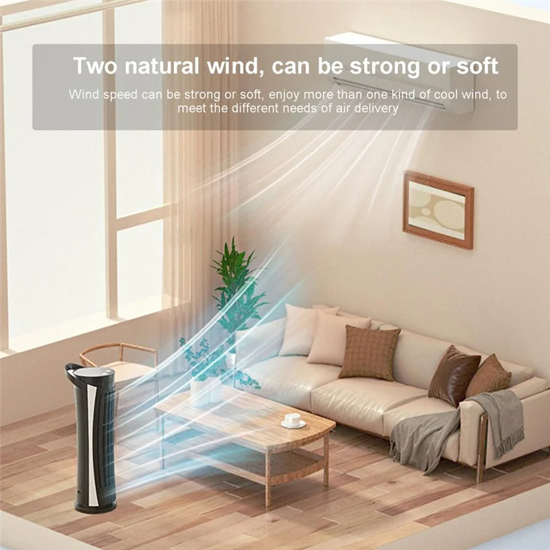 AA73 Bedroom Desk Mini Tower Fan Table Cooling Fan 2-Speed Wind Speed Adjustment Electric Desk Fan