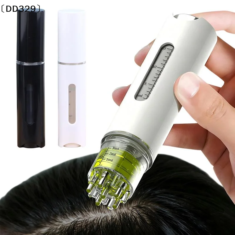 1 Set Essential Oil Liquid Guiding Massager  Scalp Applicator Liquid Comb Mini Massager Anti Hair Loss Scalp Care Tool〔DD329〕