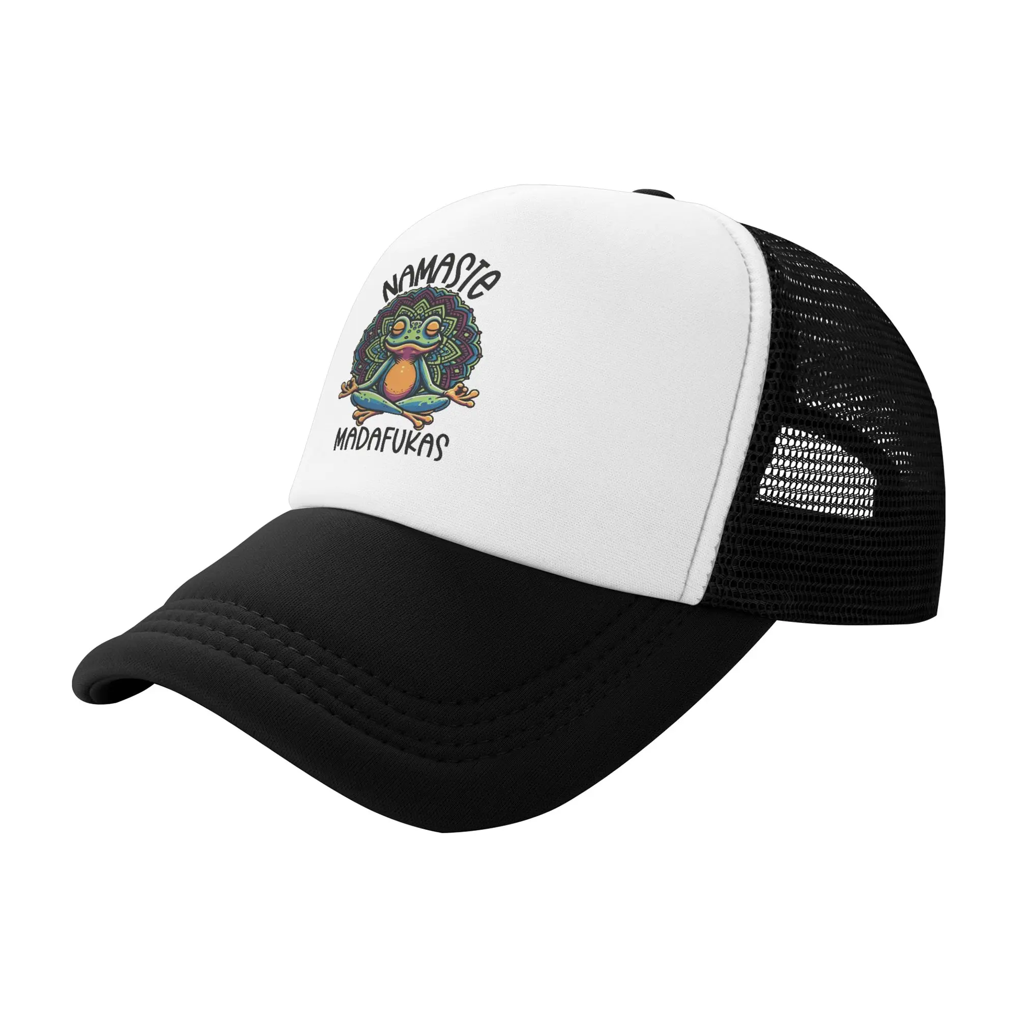 Yoga Namaste  Mesh Baseball Caps Adult Popular Sun Hats Frog Self Care Hats Adjustable Snapback Caps Golf Hats Trucker Caps