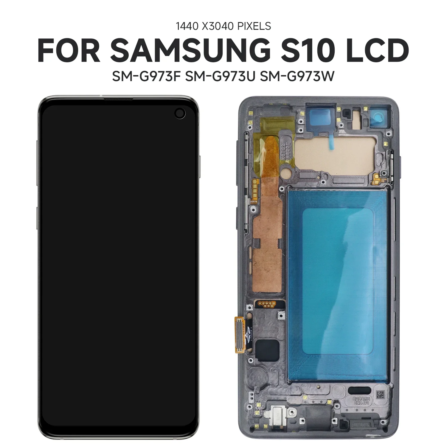 100% Tested S10 Plus LCD with frame for SAMSUNG Galaxy S10 G973 G973F/DS Display Touch Screen Digitizer For Samsung S10+ G9750