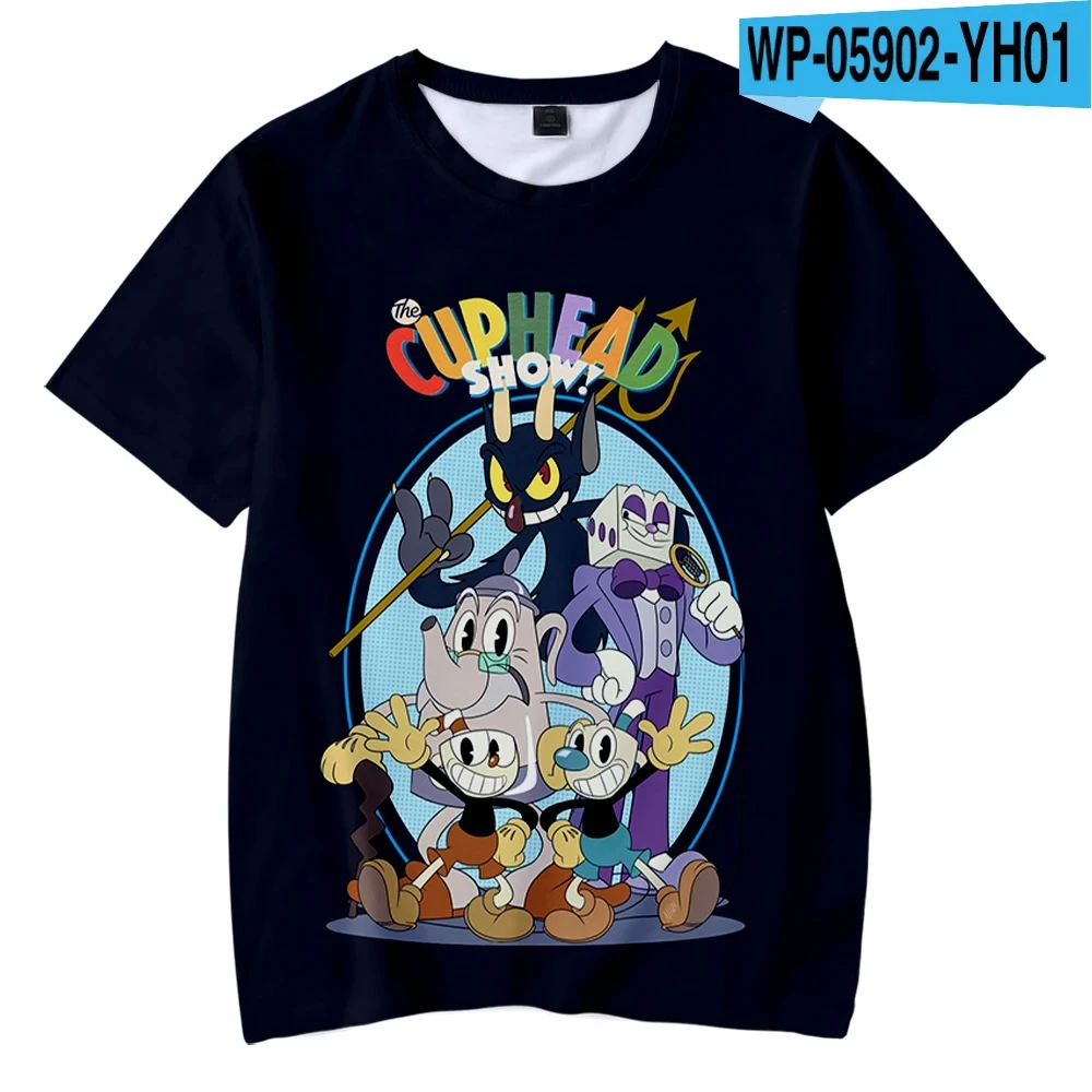 The Cuphead Show T Shirt  3D Print T-shirt Men Woman Short Sleeve Kids T Shirts Streetwear Harajuku Unisex Clothing