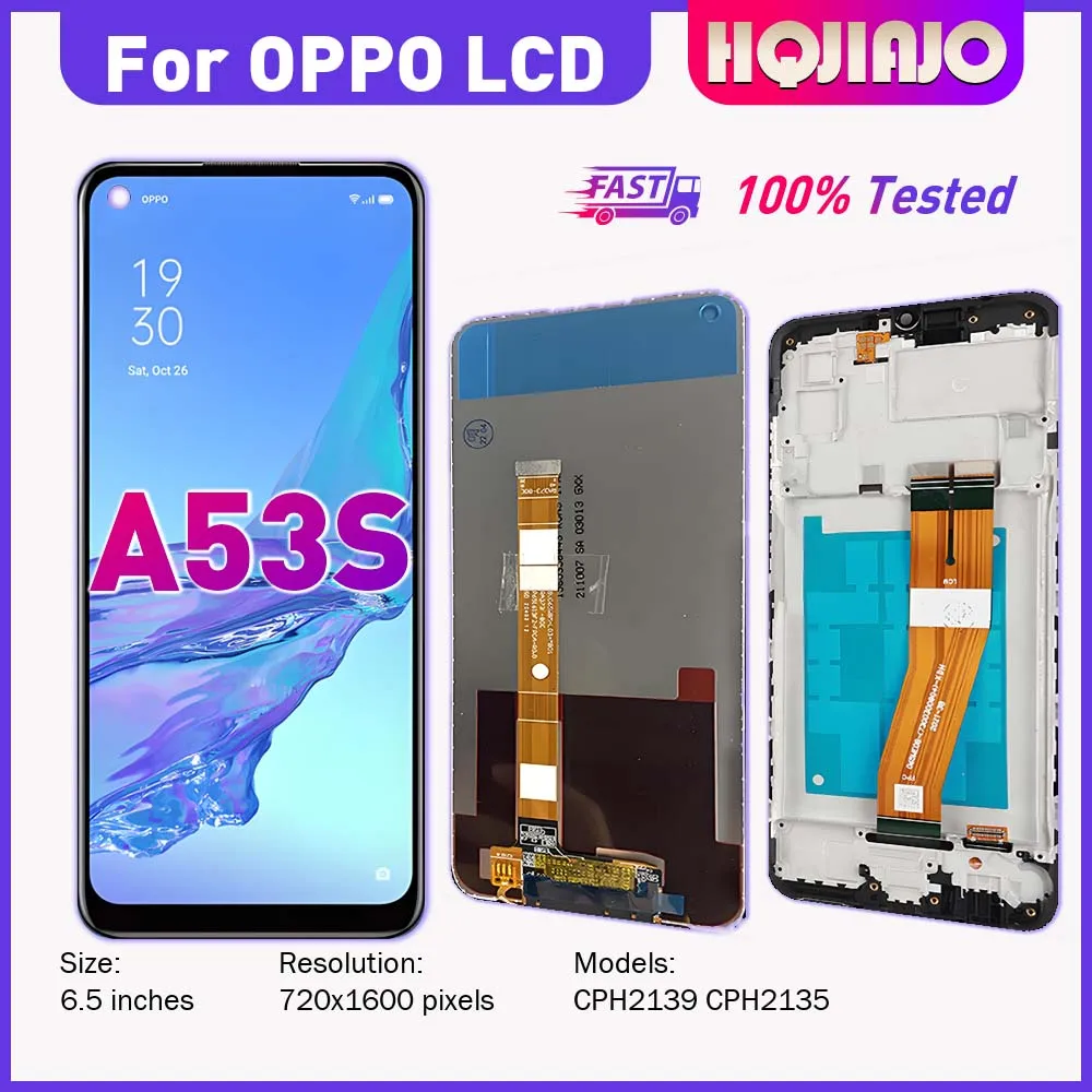 65-''良質-oppo-a53s-4g-lcd-ディスプレイタッチスクリーンデジタイザ-oppo-a53s-cph2139-cph2135-lcd-交換修理用
