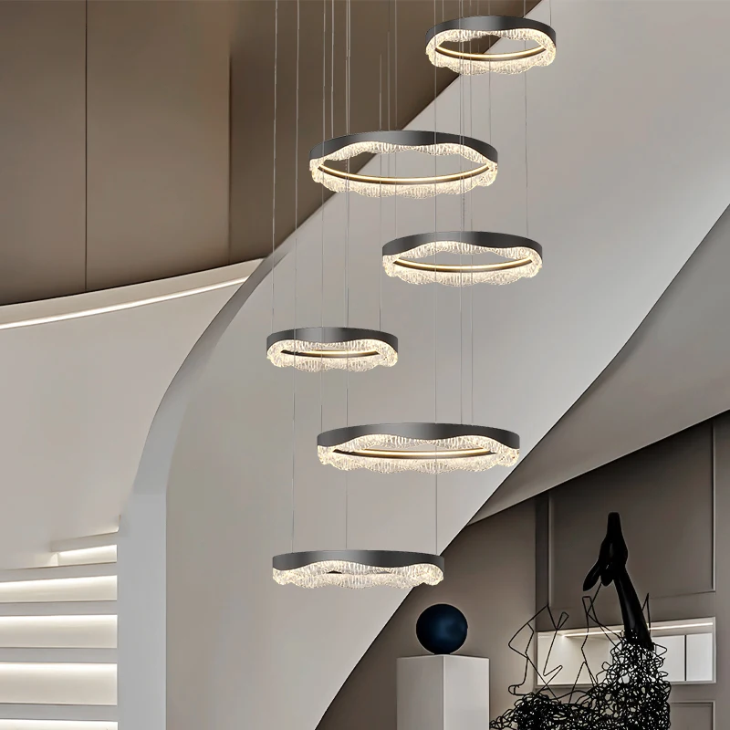 Modern staircase pendant light living room pendant light ceiling light indoor lighting intelligent application lighting fixtures