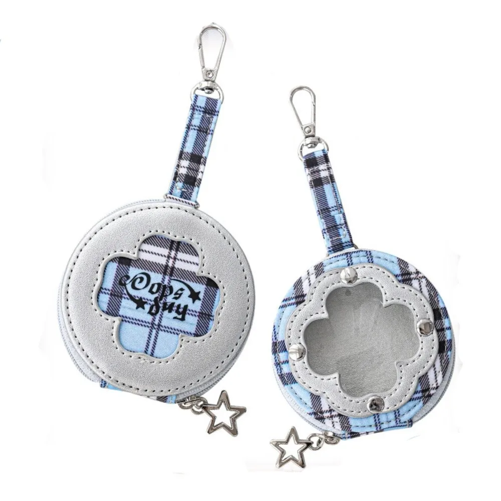 

Fashion Plaid Card Bag Portable Versatile Zero Wallet Casual ID Storage Bag