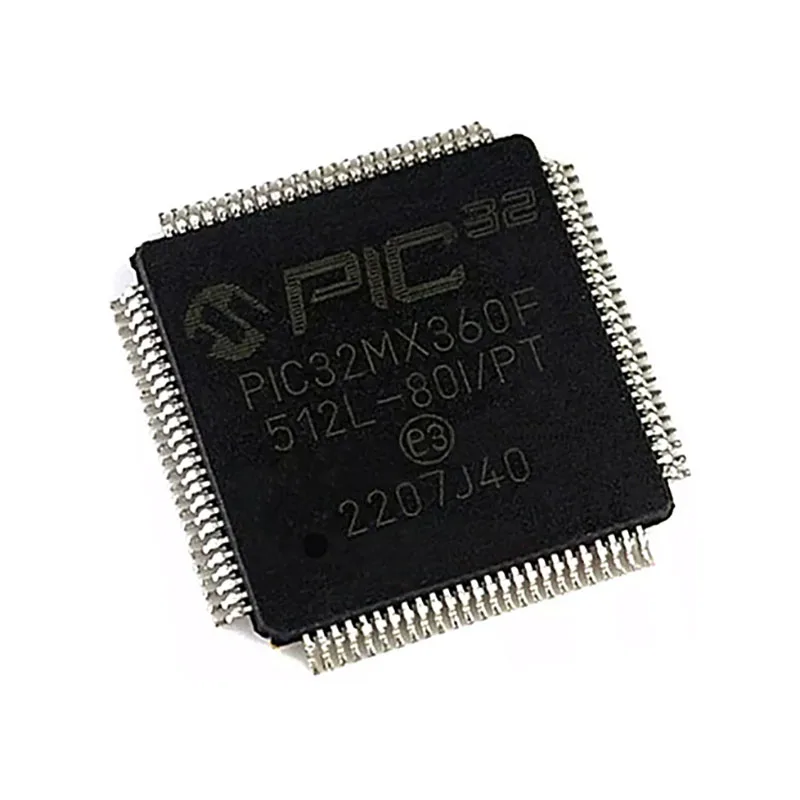 PIC32MX360F512L-80I/PT DAC Original 22+ TQFP-100 32-bit Microcontrollers MCU 512KB FLASH 32KB RAM 80MHz 10-B ADC