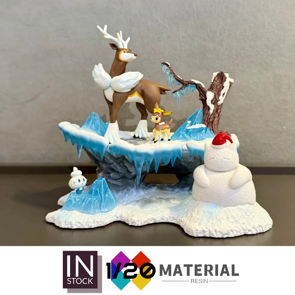 

[In Stock] 1/20 Resin Scale World [YEYU] – Deerling & Sawsbuck (Winter Form) Split2