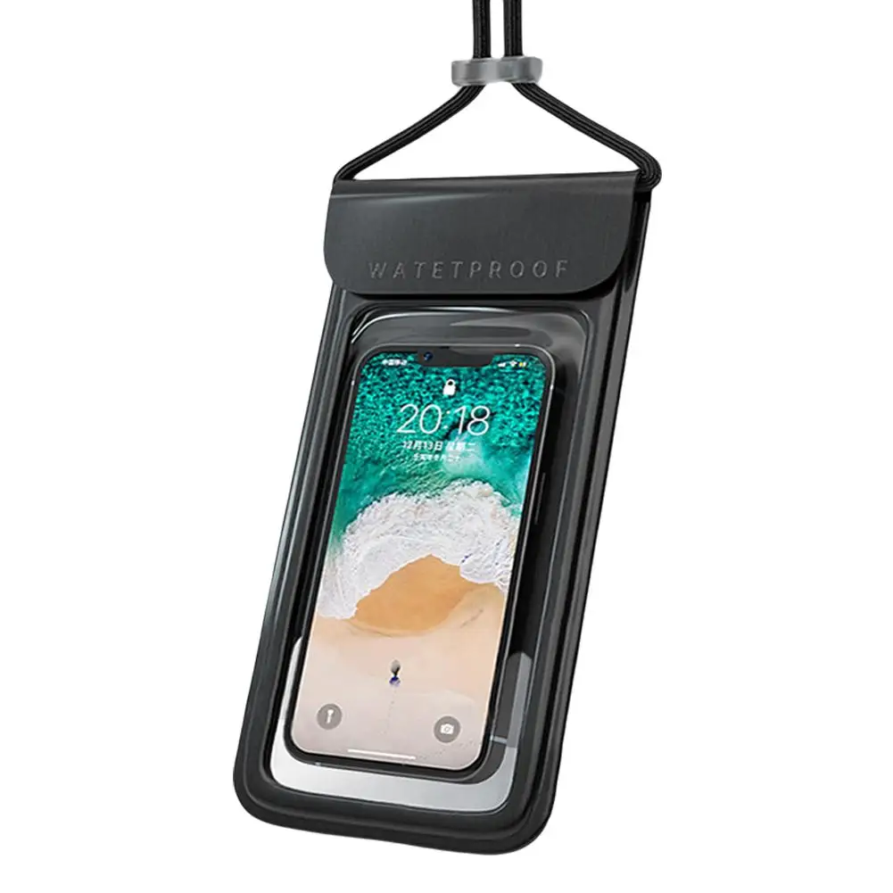 Funda de teléfono impermeable Universal con correas, accesorios transparentes para pantalla táctil, natación, snorkel, C1M2