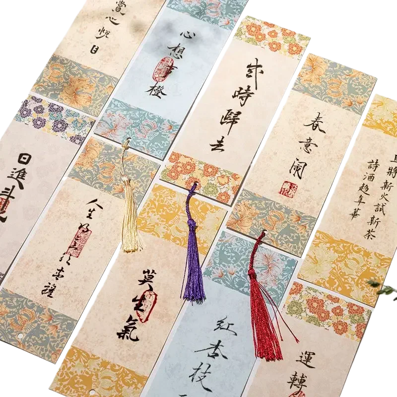 

Batik Xuan Paper Bookmark Cards Exquisite Bookmarks Brush Hard Pen Calligraphy Drawing Rice Paper Bookmark DIY Xuan Paper Cards