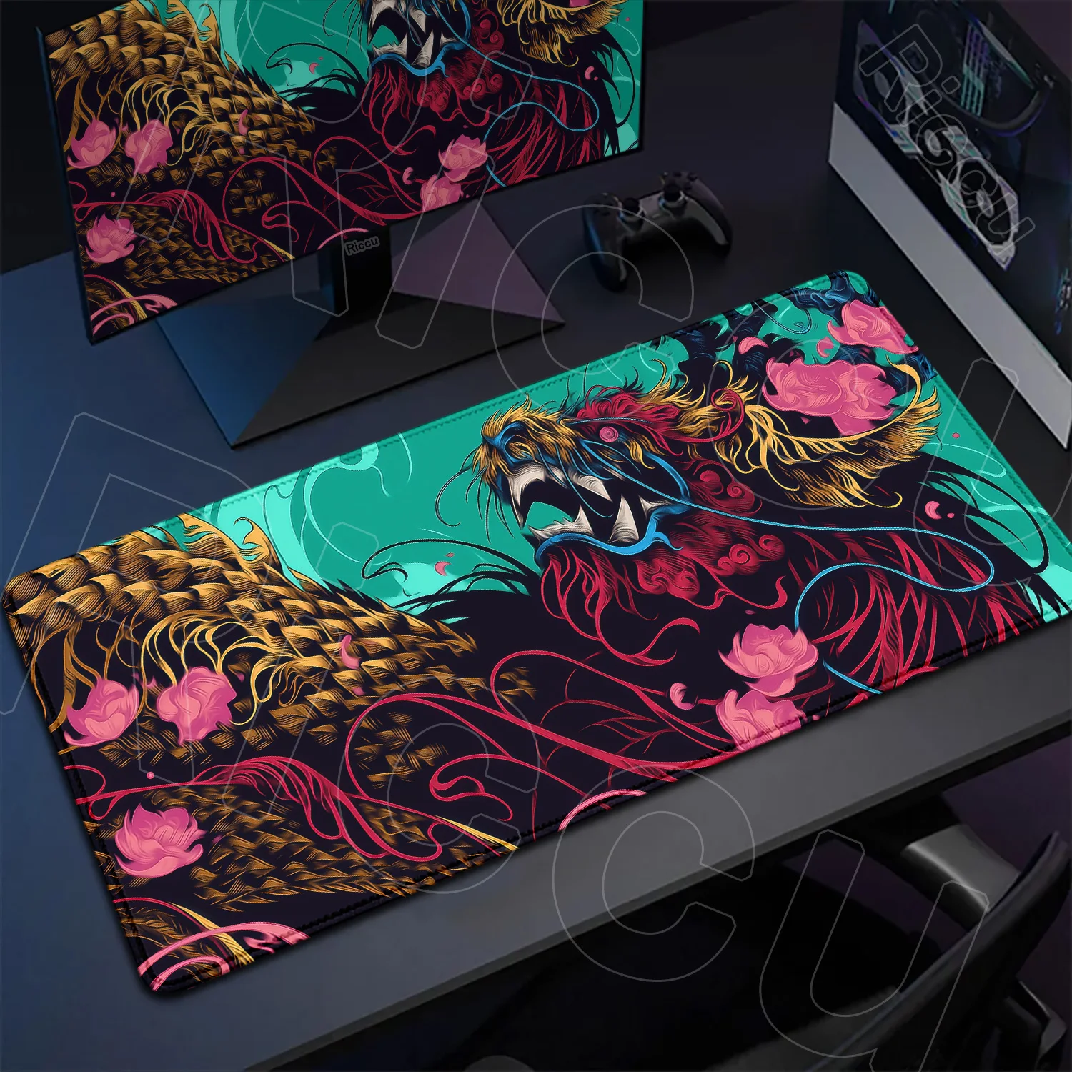 

XXL Rug monster dragon Loong Mythical animals Mouse Pad Large Gaming Accessories Mousepad Gamer Carpet Computer Office Desk Mat