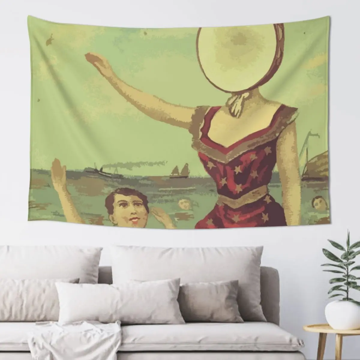 

Neutral Milk Hotel In the Aeroplane Over the Sea Cover Tapestry Wall Hanging Decoration For Bedroom On The Wall Tapestry