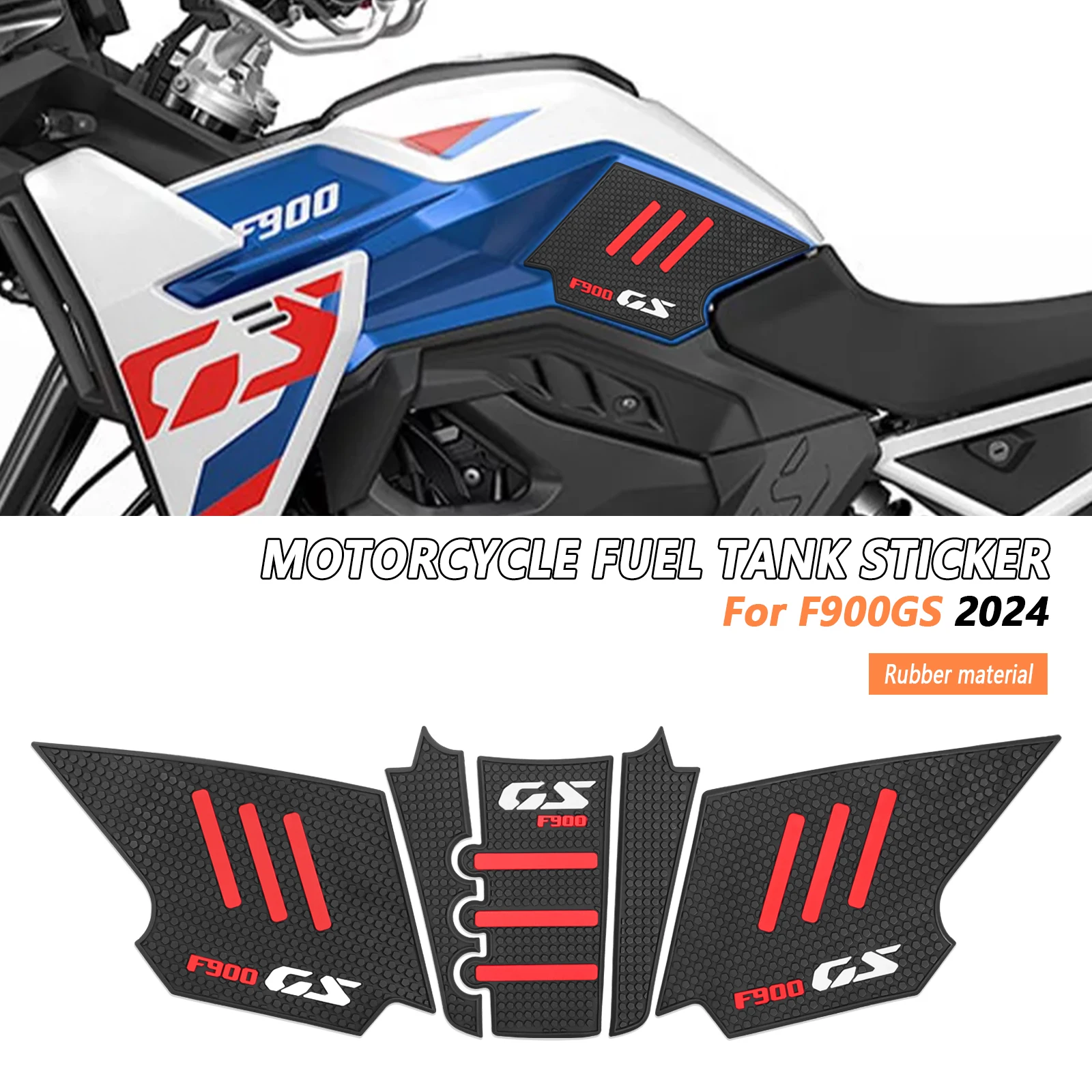

For BMW F900GS F900 F 900 GS 2024 New Motorcycle Tank Pads Accessories Rubber Anti-slip Tank Pad Fuel Tank Protector Stickers