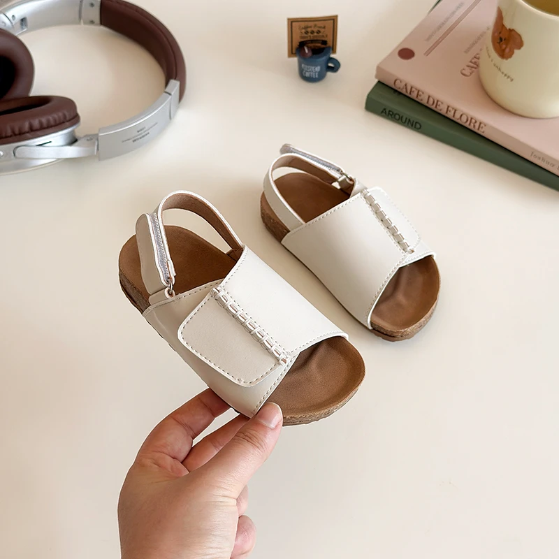 New Children Designer Sandals Flat Platform Sandals Boy Girl Casual Gladiator Barefoot Slip-on Slippers Summer Comfy Beach Shoe