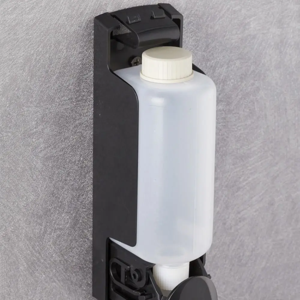 Manual Press Wall Mounted Soap Dispenser Refillable Lock Lotion Soap Container Easy To Install Space Saving