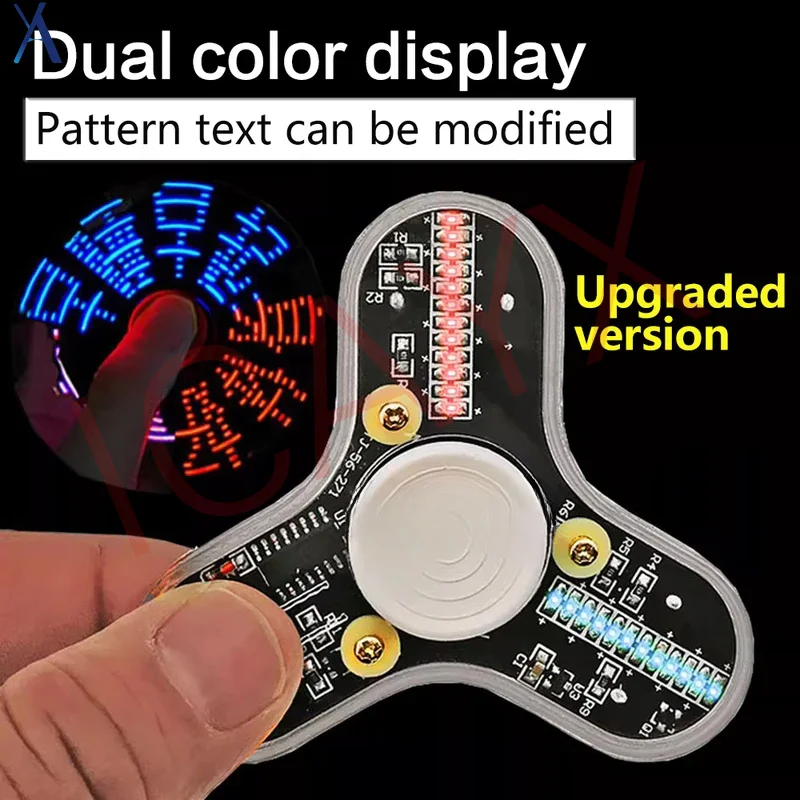 

LED Fidget Spinner Luminous Display DIY Kit Three Lobe Gyro