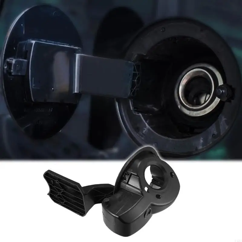 D5BE Exterior Gas Door Replacements Black Plastic Hinge Assembly for F150 Mark, Integrated Joint with Linking Arm, Door Panel