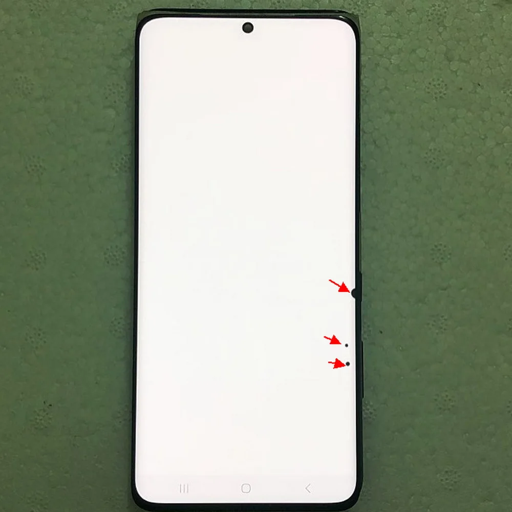 Com defectos amoled para samsung galaxy s21 ultra 5g g998b g998u g9980 display lcd tela de toque digitador assembléia 100% testes