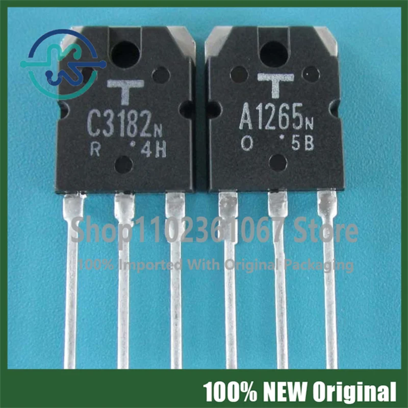 1PCS  2SC3182 2SA1265 C3182N A1265N C3182 A1265 audio power amplifier tube TO 3P  New original