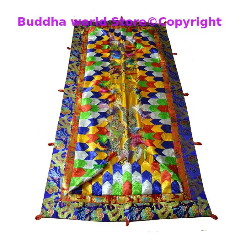 200cm Buddhist supply Buddhism HOME Temple altar Embroidery Dragon figure of the Buddha Hanging Roof ceiling curtain cover