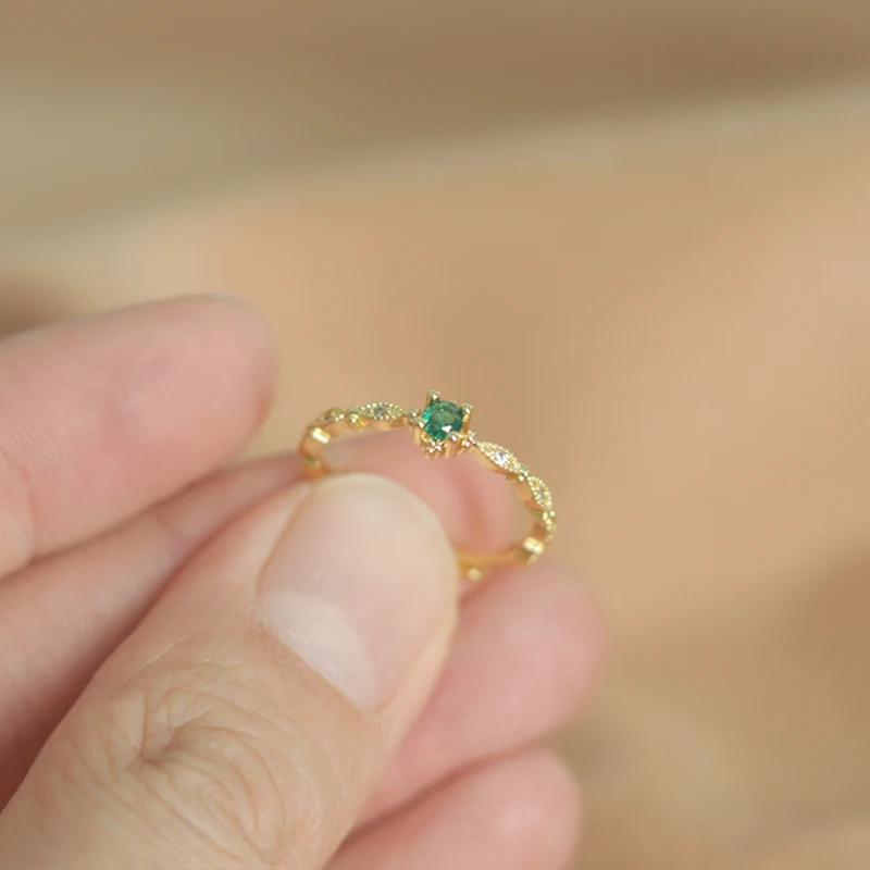 

Ele een Diamond Open Ring for Women Luxury Court Sle Versatile Sli Fre out Faion Jewelry Accories