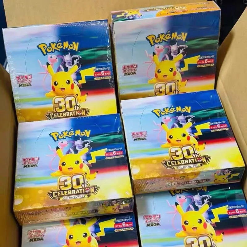 Japanese Version PTCG Trading Card 30th Anniversary M6a Booster Pack Eevee Box Hanging Box Charizard Collectible Blind Box