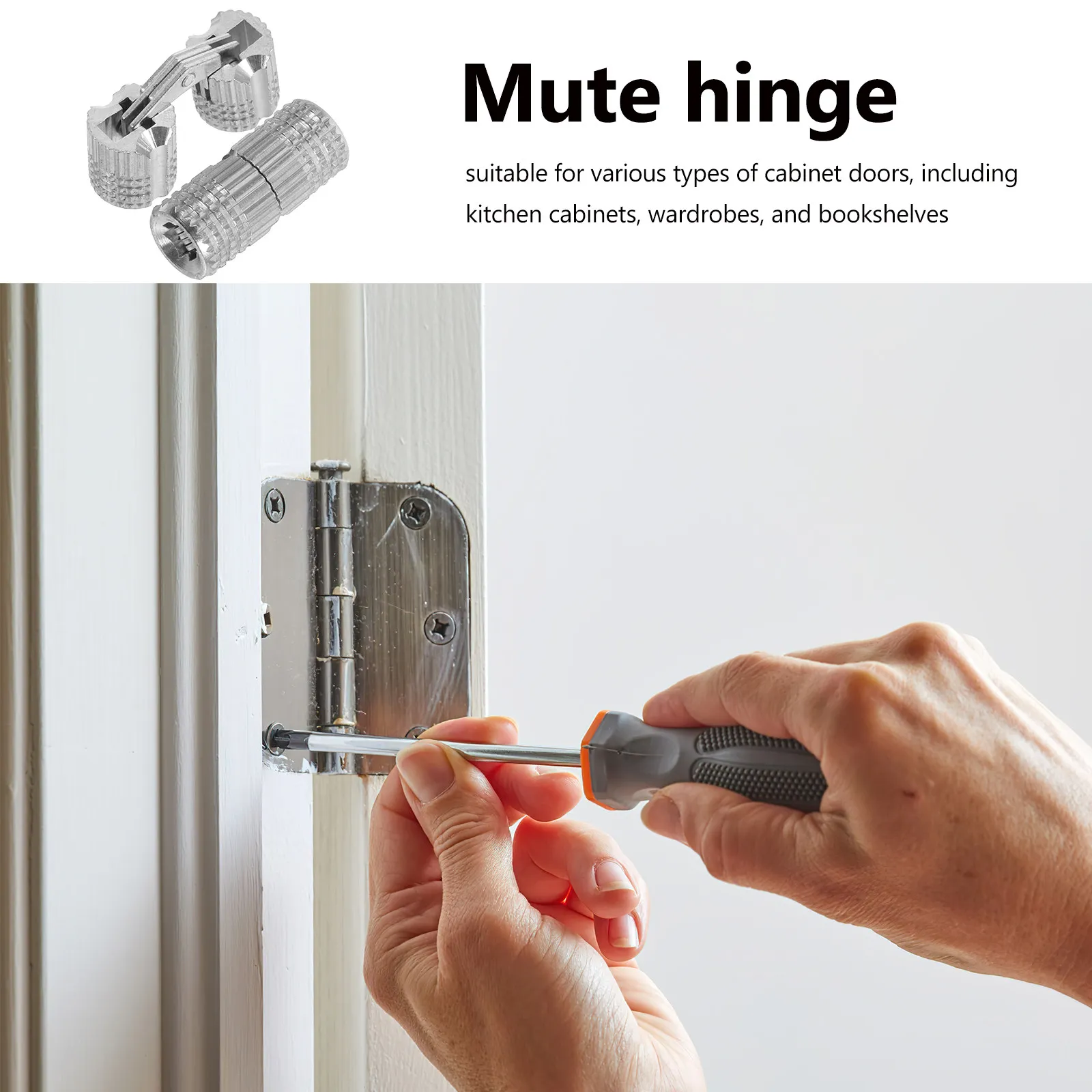 2Pcs Hidden Invisible Concealed Cabinet Door Hinge Brass Barrel Hinges Smooth Operation Wide Opening Angle for Jewelry Keepsake