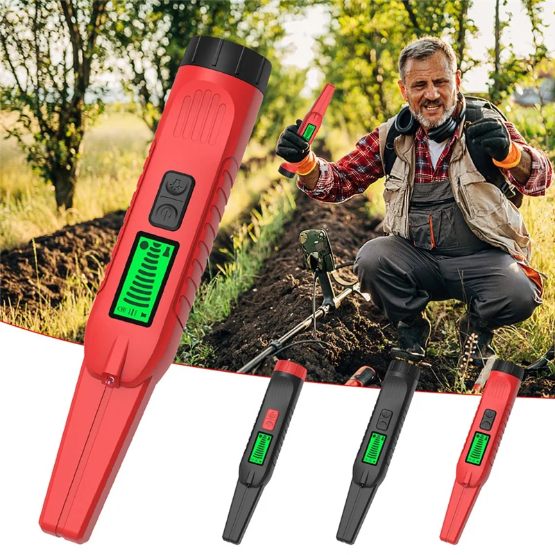 A55T Portable Handheld Gold Metal Detector Pinpointing With LED Light IP54 Waterproof 360° Strong Induction Detector