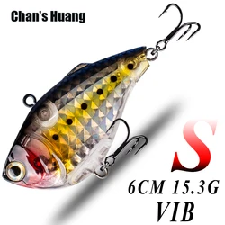 Chan's Huang 1PCS  Lipless Crankbait Bass Pike Fishing VIB Bait Sinking Fishing Lures Artificial 6CM 15.3G Vibration Hard Bait