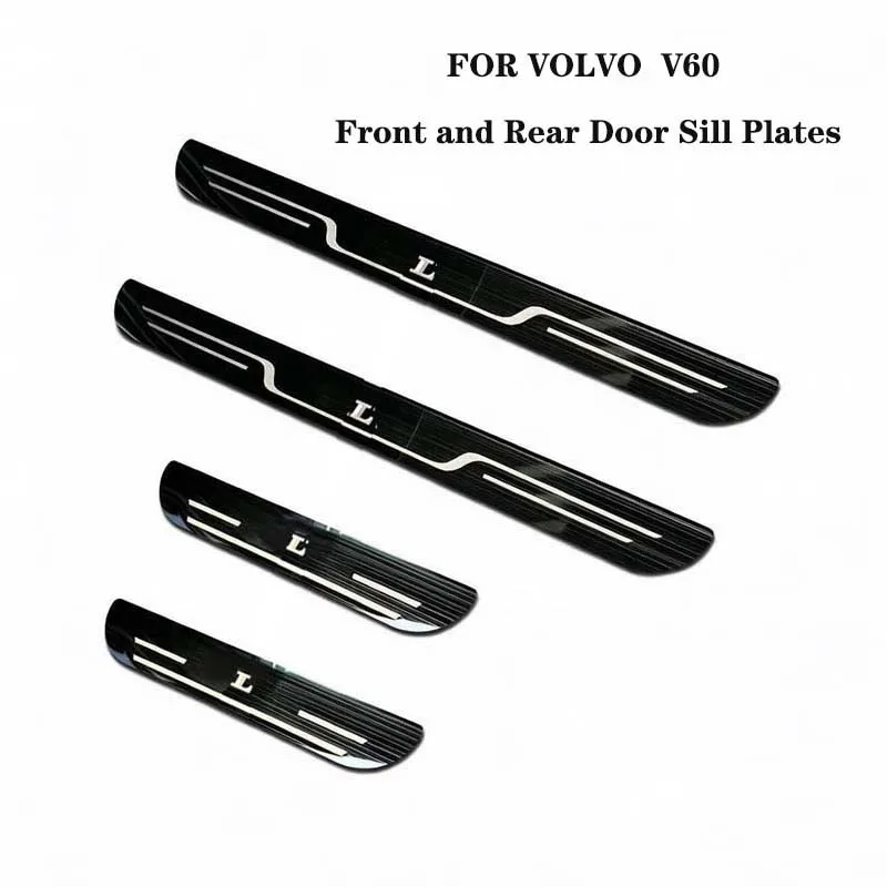 Auto-accessoires Dorpelbeschermers VOOR VOLVO S60 S90 XC60 XC90 V60 V90 EX30 Voor- en Achterdrempel Trim roestvrij staal Dorpelbeschermplaat